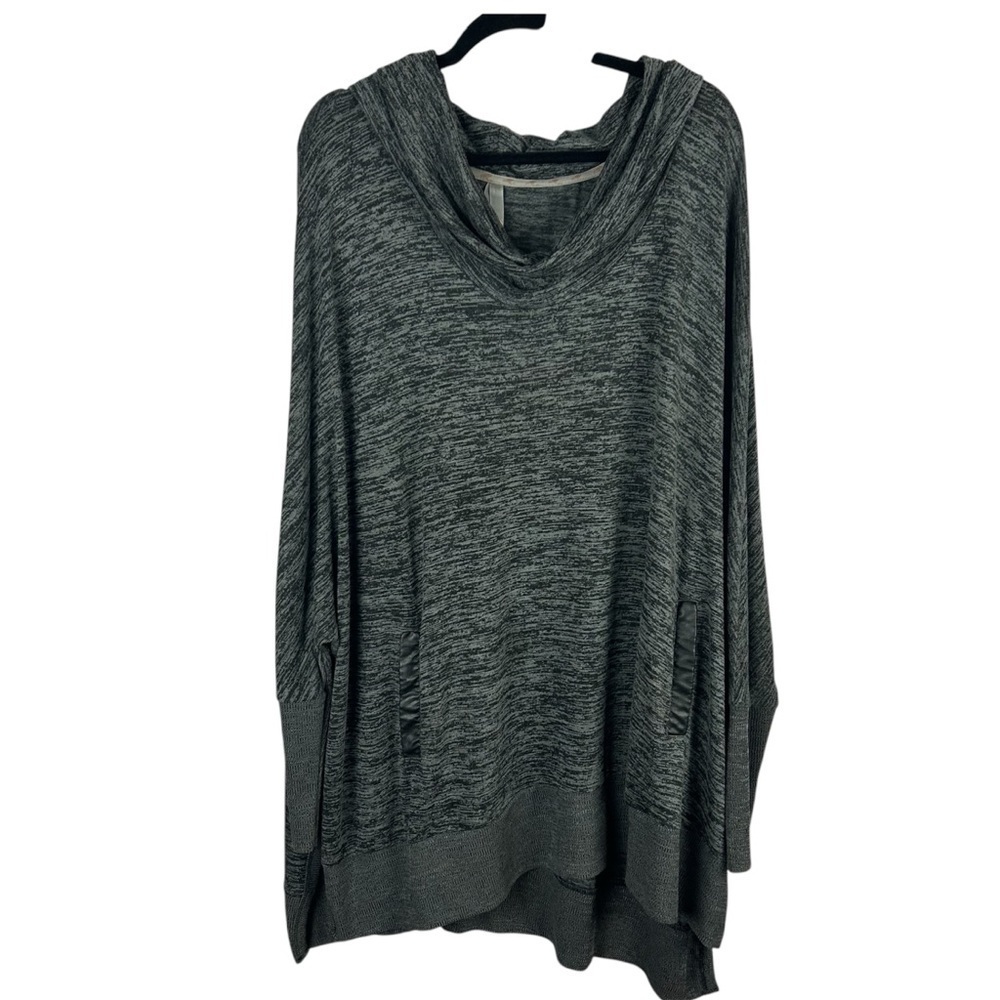 Melissa McCarthy Seven7 Long Sleeve Gray Tunic with Front Pockets Size 3X